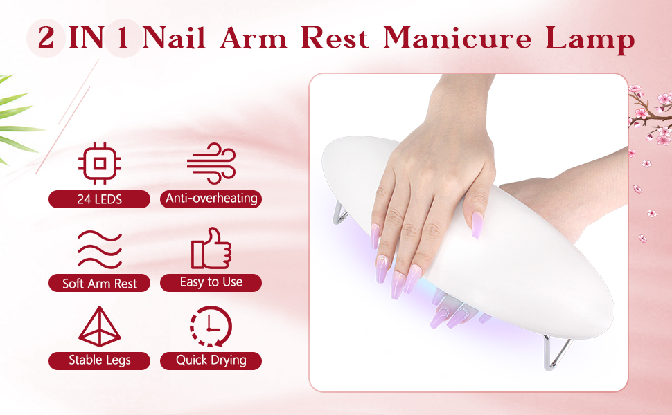 Nail Arm Rest Manicure Lamp 