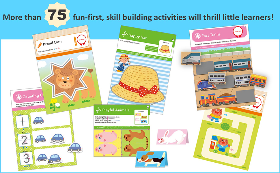 first activities coloring cutting sticker