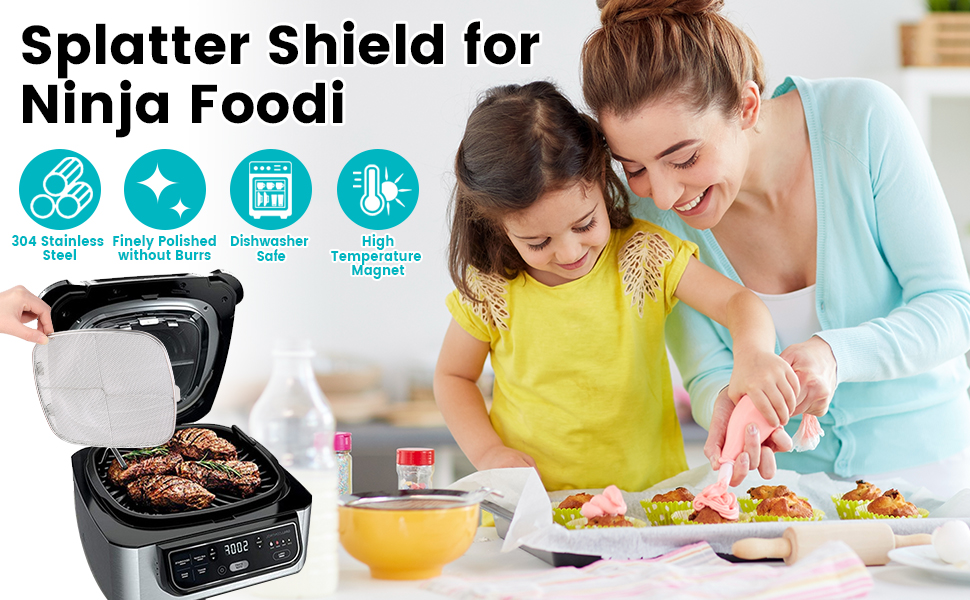 Stainless Steel Splatter Shield for Ninja Foodi AG301