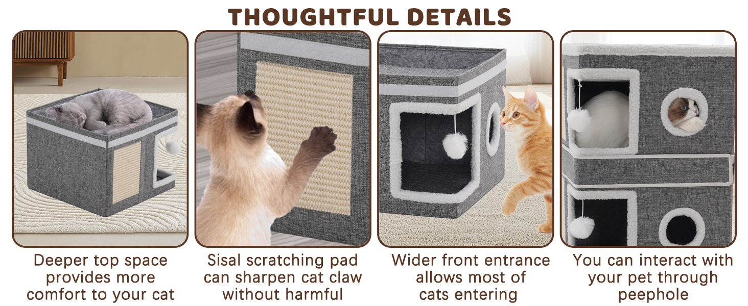 三层折叠可拆卸猫窝