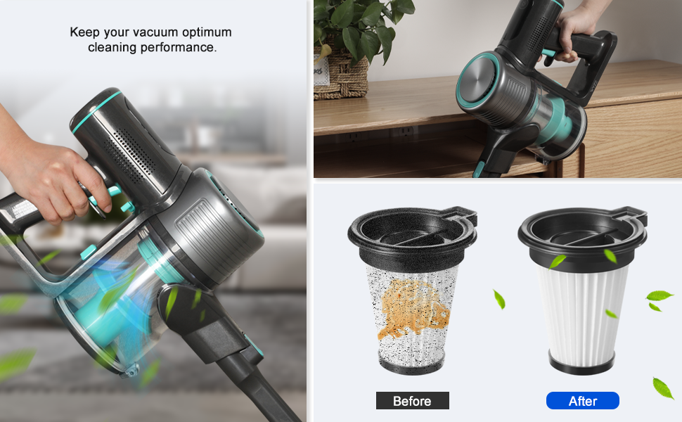 LANMU 2 Pack Replacement HEPA Filter Compatible with Wyze Cordless Stick Vacuum