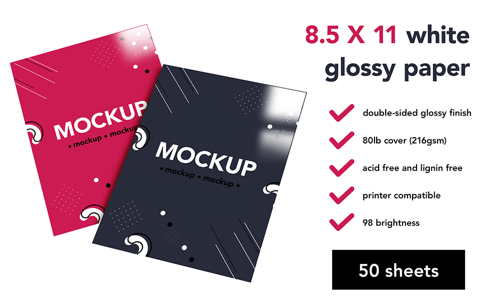 DoubleSided Heavyweight Gloss Digital C2S Cardstock
