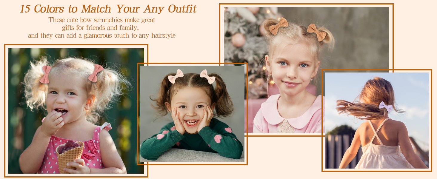 30 PCS Toddler Bow Hair Ties