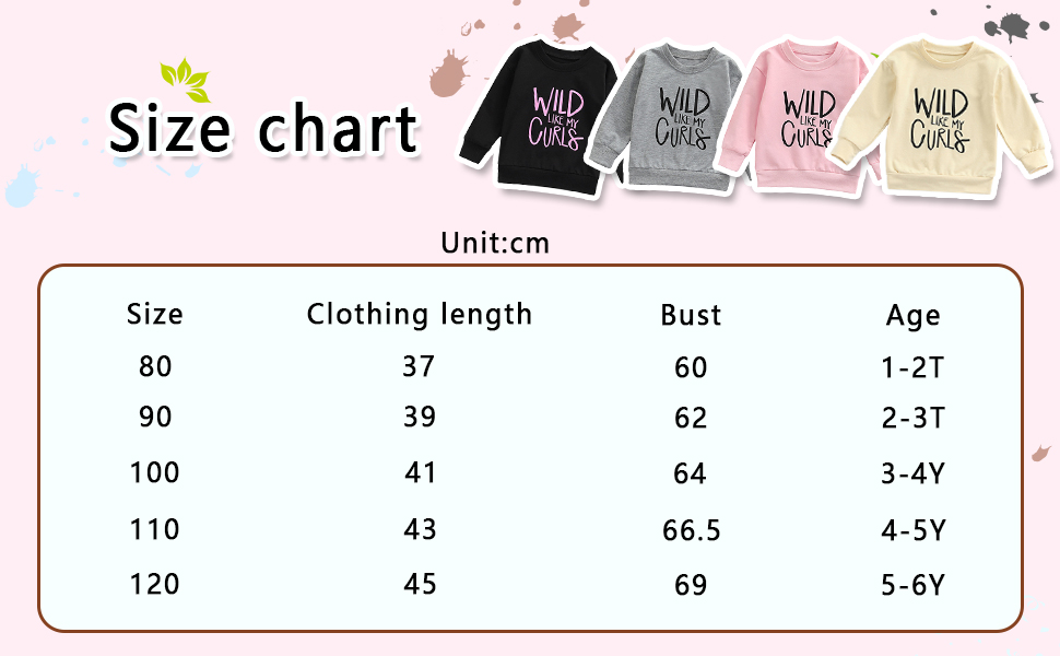 Toddler baby girl pullover tops