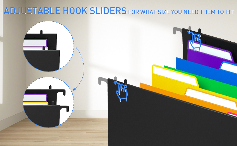 Heltrappe Plastic Expanding Hanging File Folders for