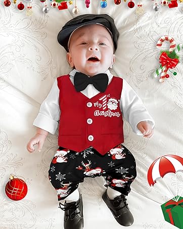 baby boy Christmas outfit
