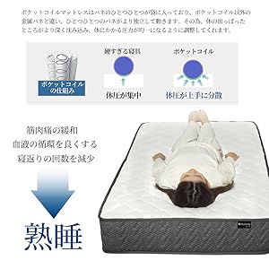 Amazon.co.jp: 【ベッドアンドマットレス】 ベッドマットレス 直輸入