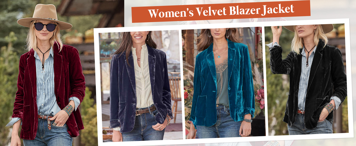 Velvet Blazers for Women