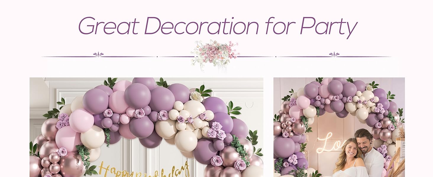 purple balloons