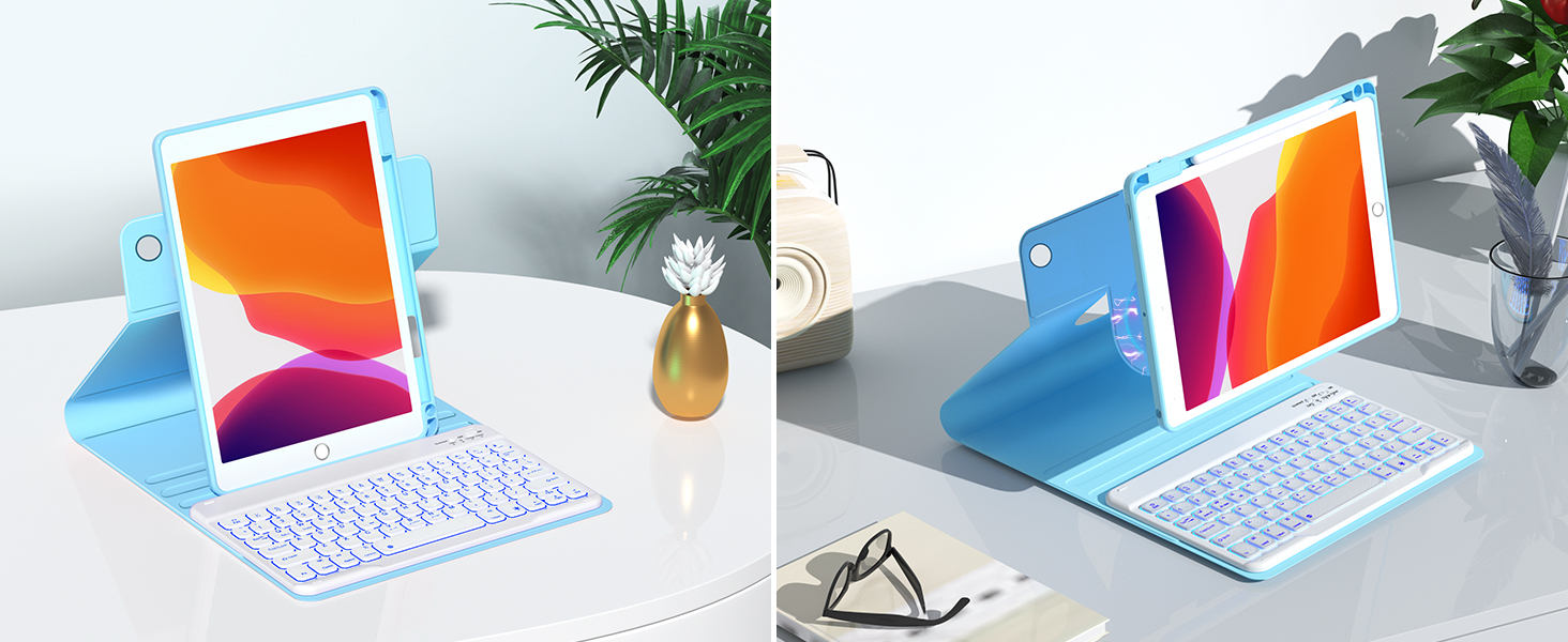 BOBOLEE Case Keyboard for iPad 9th Gen. 2021 10.2 inch