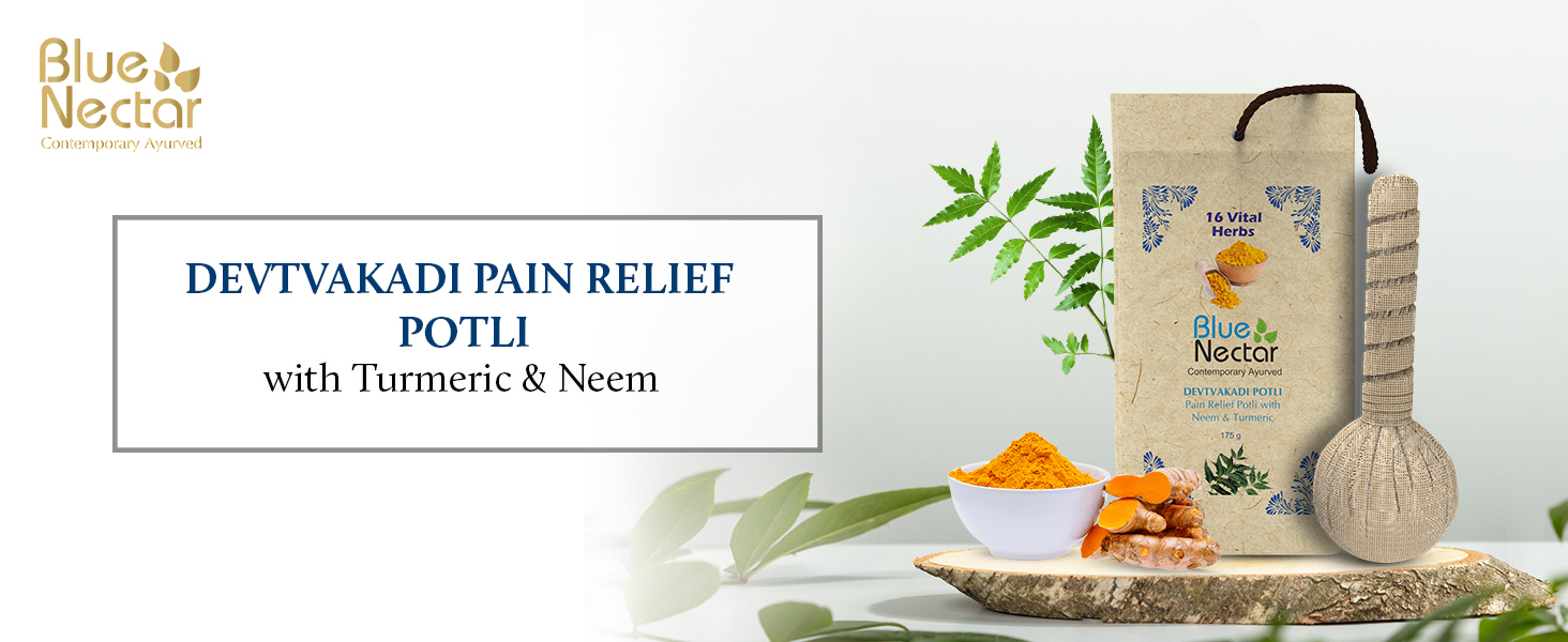 Blue Nectar Ayurvedic Herbal Compress Potli with Neem & Turmeric