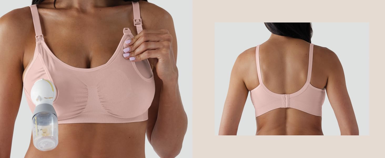 hands free pumping bra, hands-free, nursing bra, pumping bra, breastfeeding bra