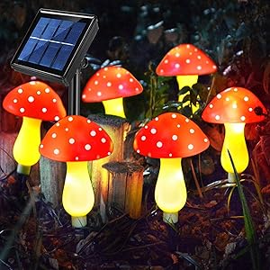 red garden ornaments