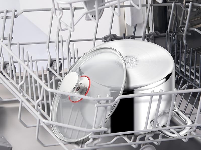 LIANYU 6QT 18/10 Stainless Steel Stock Pot with Lid, Tri