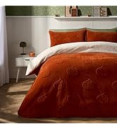OHS Fleece Halloween Double Duvet Set, Super Soft Warm Thermal Teddy Bear Bedding Halloween Tufte...