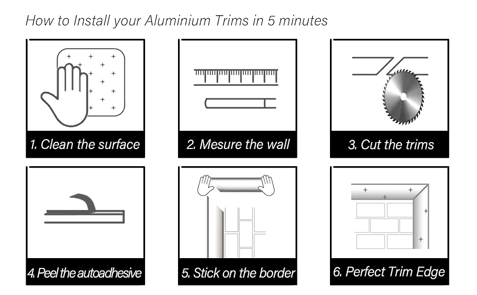 The Tiles Plaza Peel and Stick Tile Edge Trim for Backsplash Tile. 12
