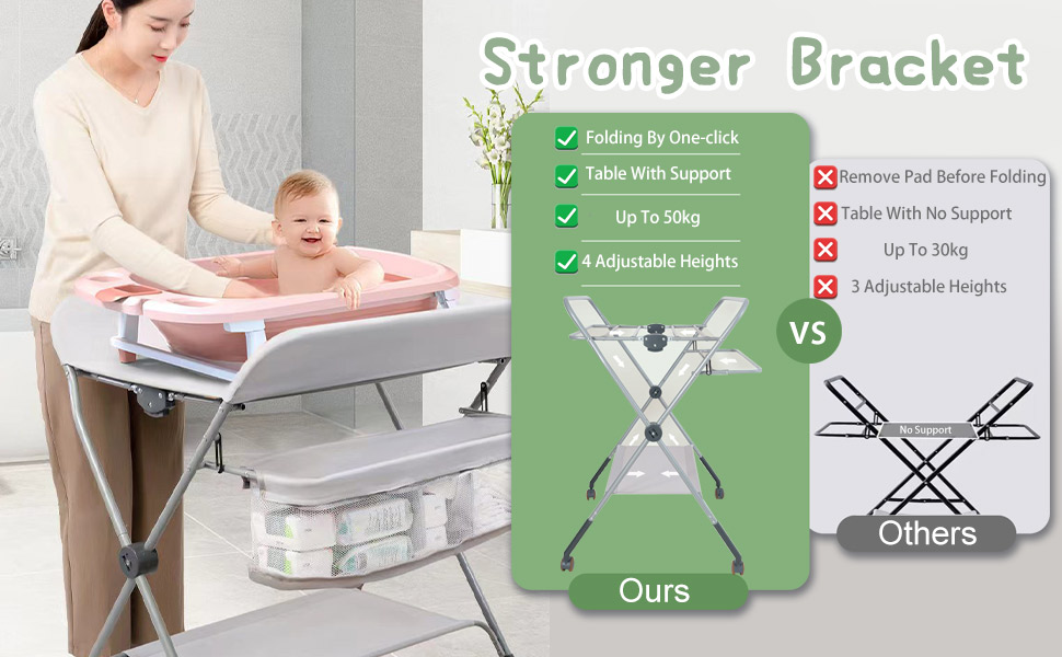 Tiny Spark Portable Baby Changing Tables Diaper Changing Station Folded