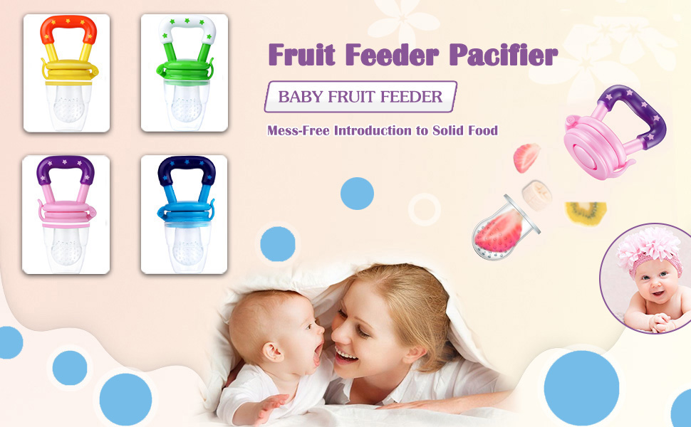 Silicone Baby Fresh Fruit and Food Feeder, Pacifier