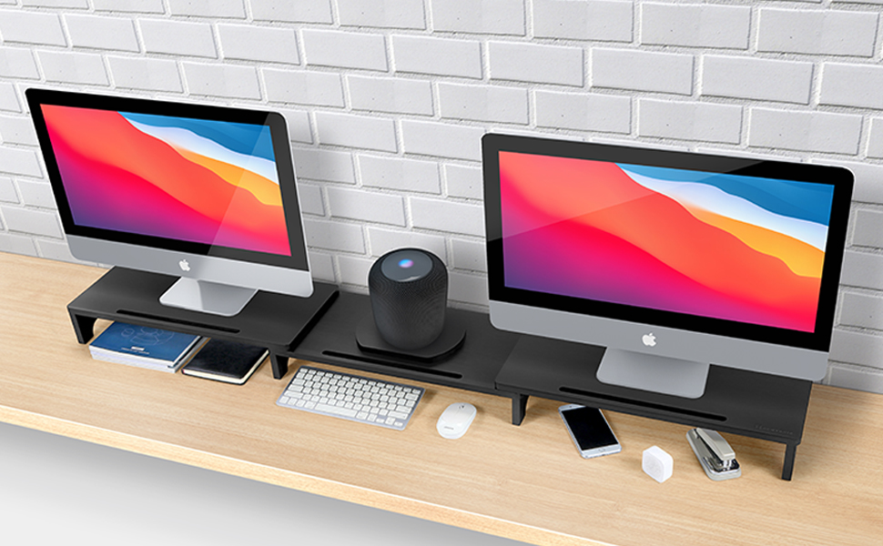bamboo monitor stand riser