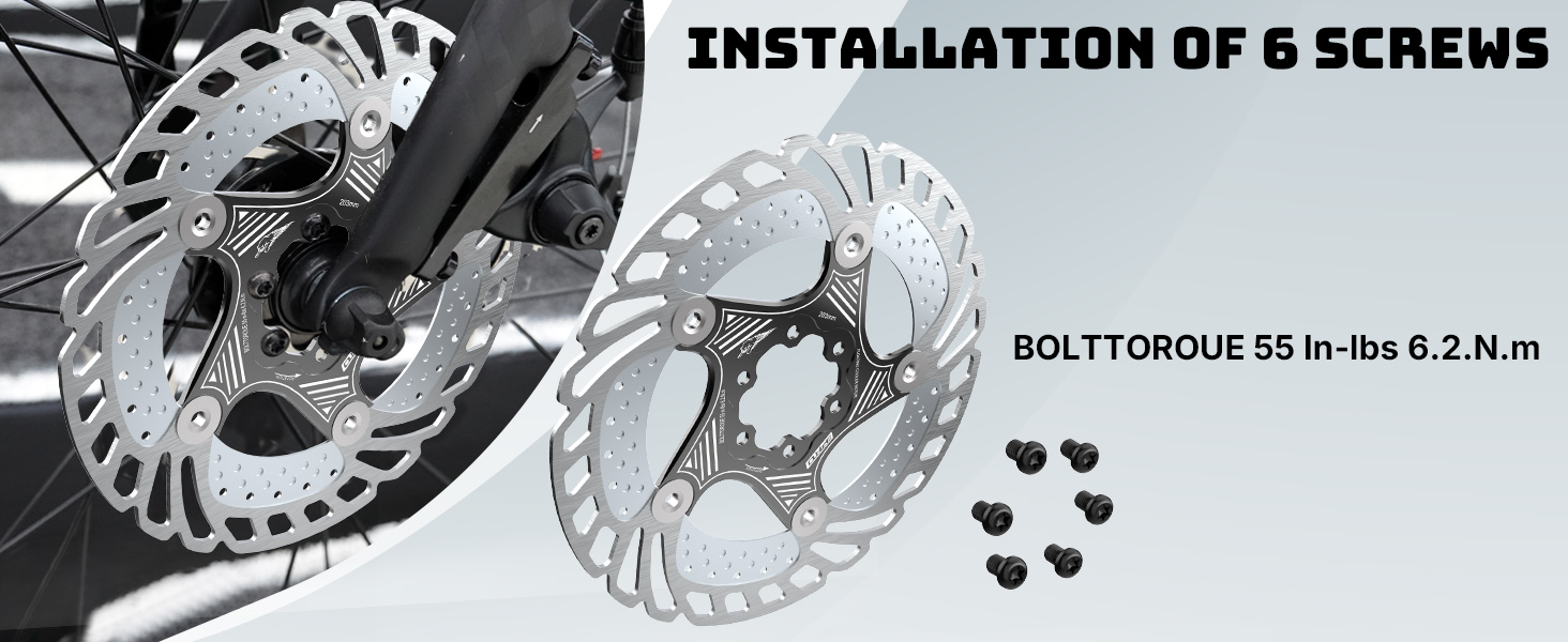 INSTALLATION OF 6 SCREWS