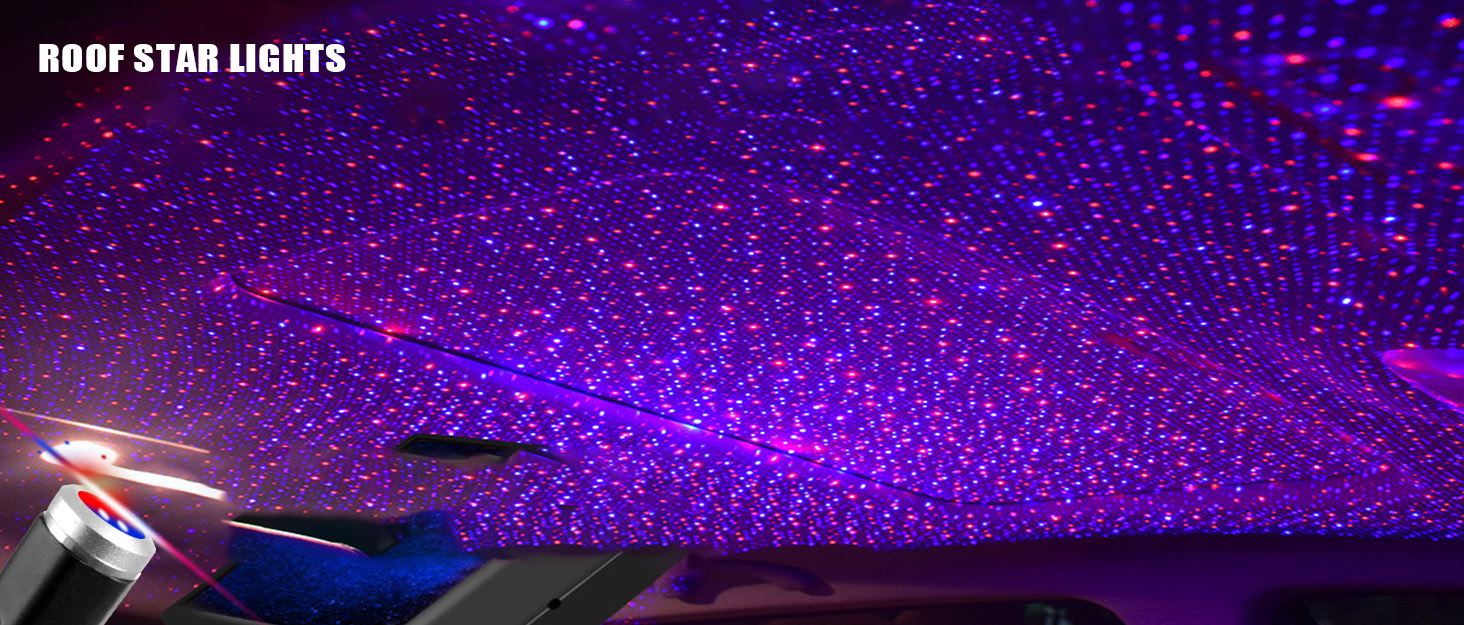 USB Star Light Sound Activated, 3 Colors + 9 Functional Modes, Aevdor