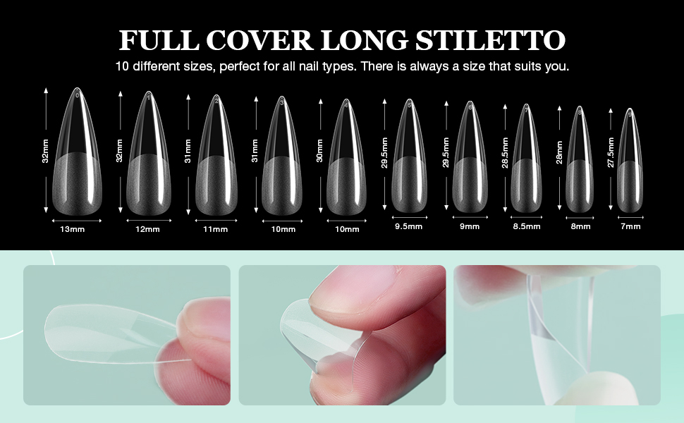 Nail Tips and Glue Gel Kit