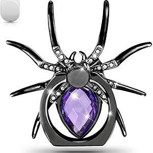 purple spider phone ring holder