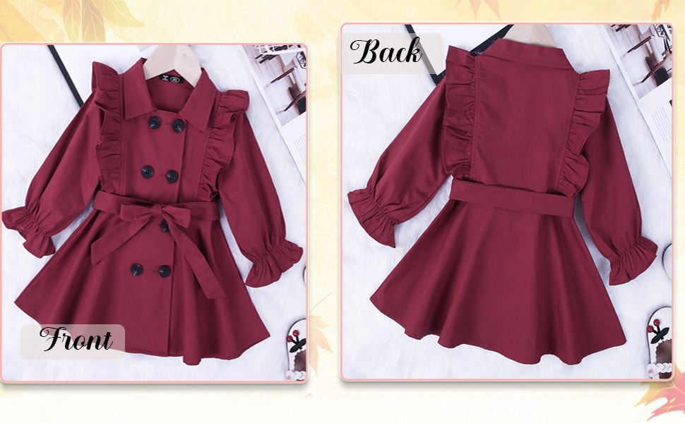 toddler baby girl trench coat