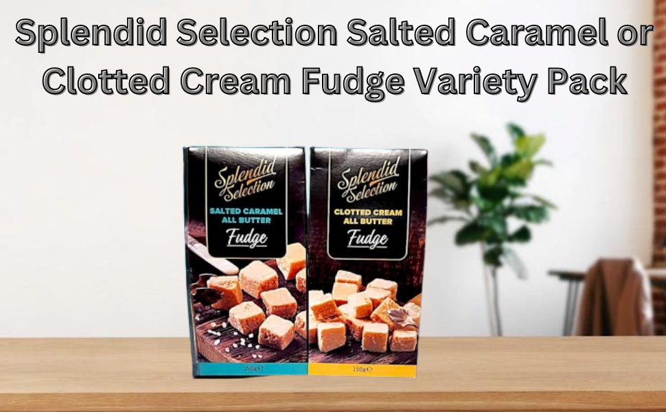 Splendid Selection Fudge Variety Pack Salted Caramel Clotted Cream All Butter Gift sweet 