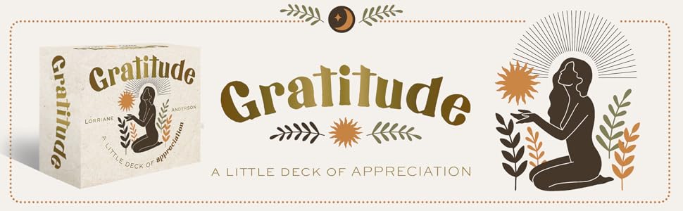 gratitude top banner with title in centre and woman and sun on right