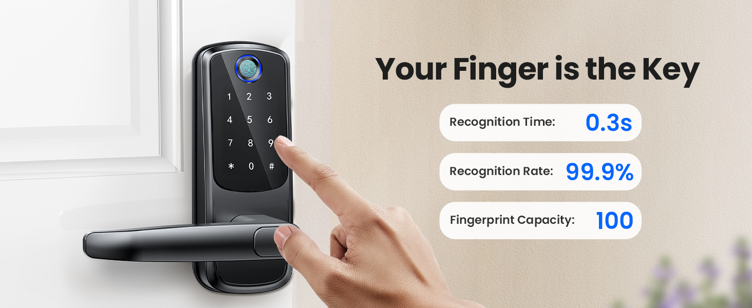 Keyless Entry Door Lock with Handle