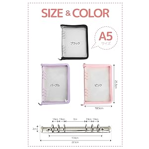 Amazon.co.jp: TKY クリアファイル バインダー ケース ホルダー