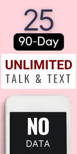 Jethro Mobile Simple Plan 90 day 3 month unlimited talk and text no data on t-mobile's network