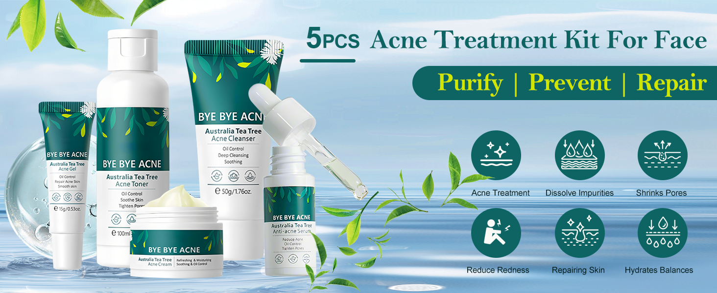 5-STEP Acne Treatment for Face Skin Care Sets & Kits