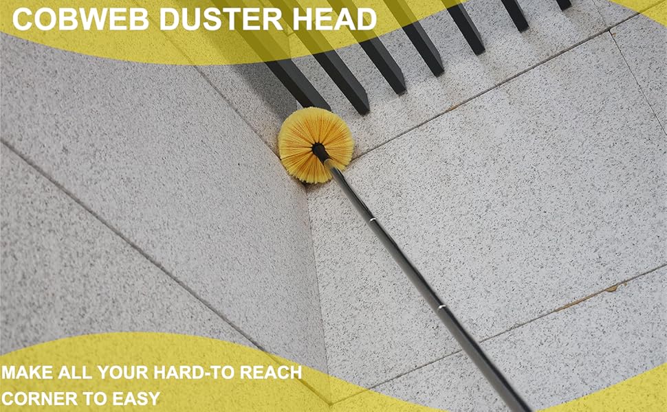 Twist-On Cobweb Duster Head Brush