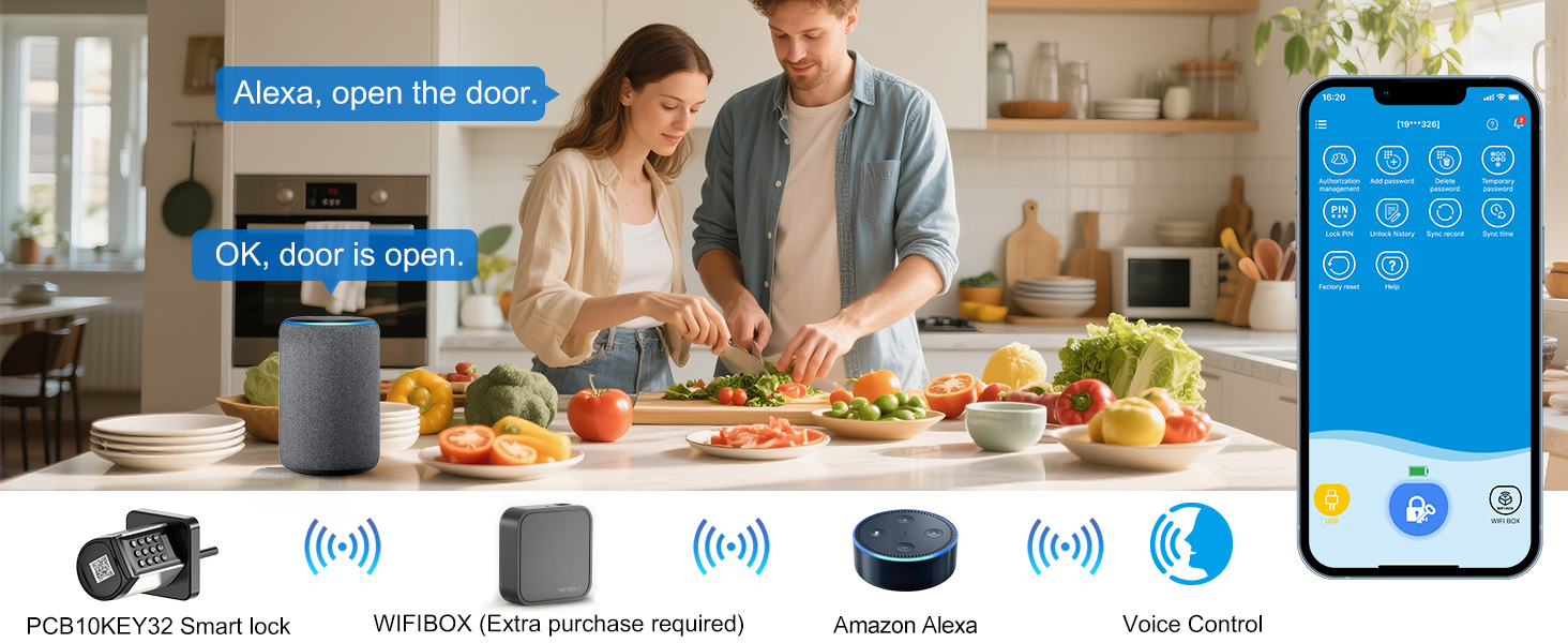 wifi keypad door knob wifi gateway doorlock