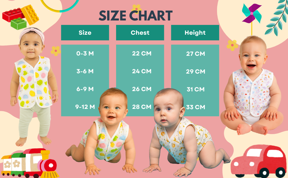 sleeveless jablas infants baby muslin jablas 3-6 months new born baby jhabla 0-6 months