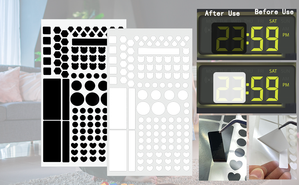 Kaiheng 2PCS Light Blocking Stickers, LED Light Dimming Sticker, Dimming Light 80 Blackout