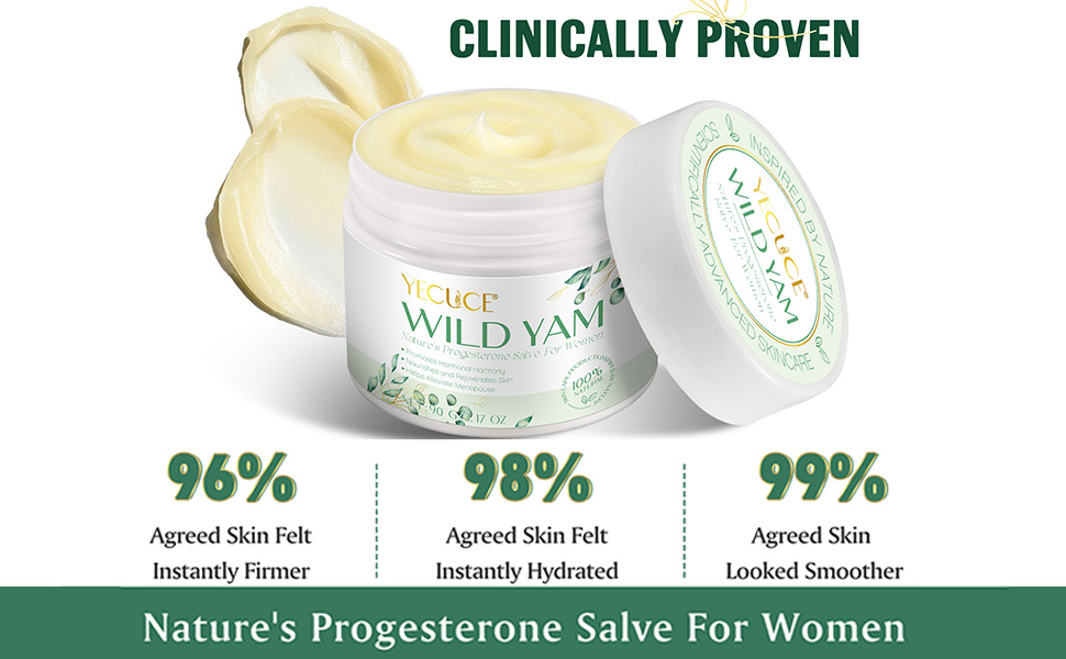 JCKBDNR Wild Yam Cream Support for Perimenopause and