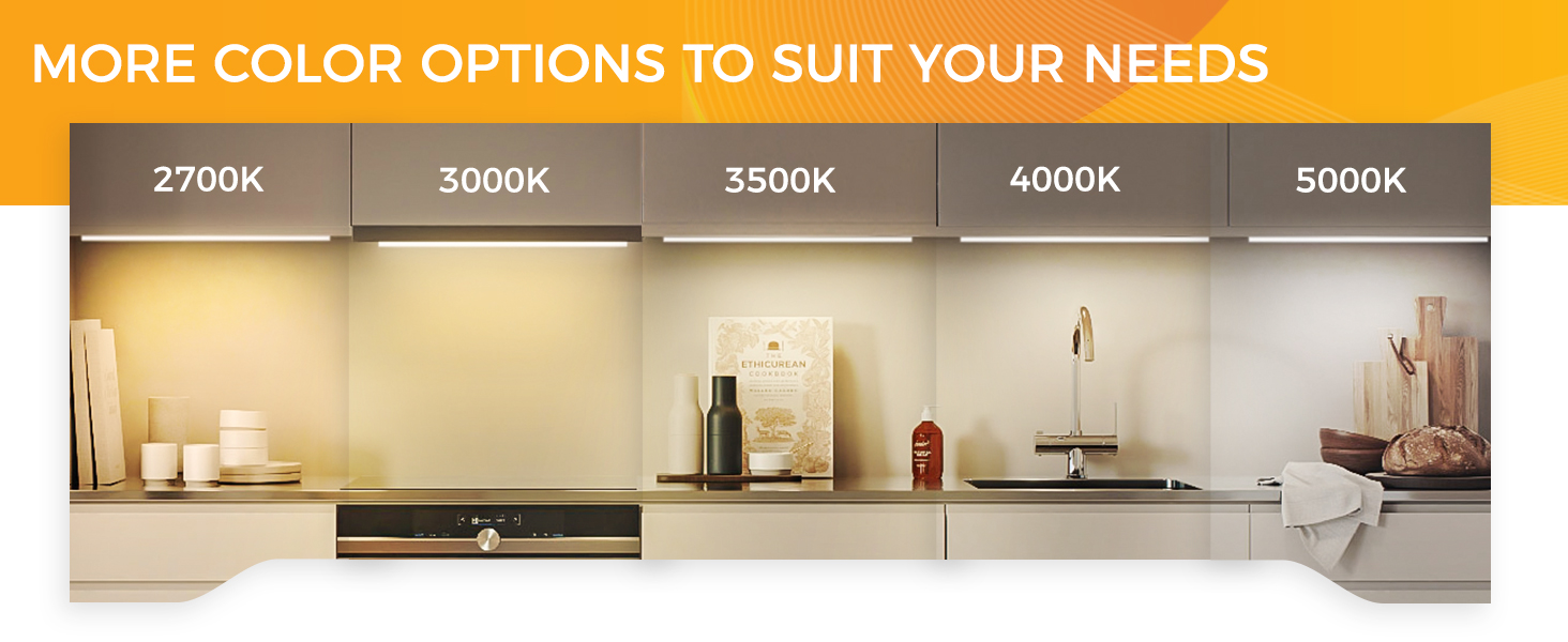 Hizashi 14Inch Under Lights Hardwired or Plug in, 5CCT Color