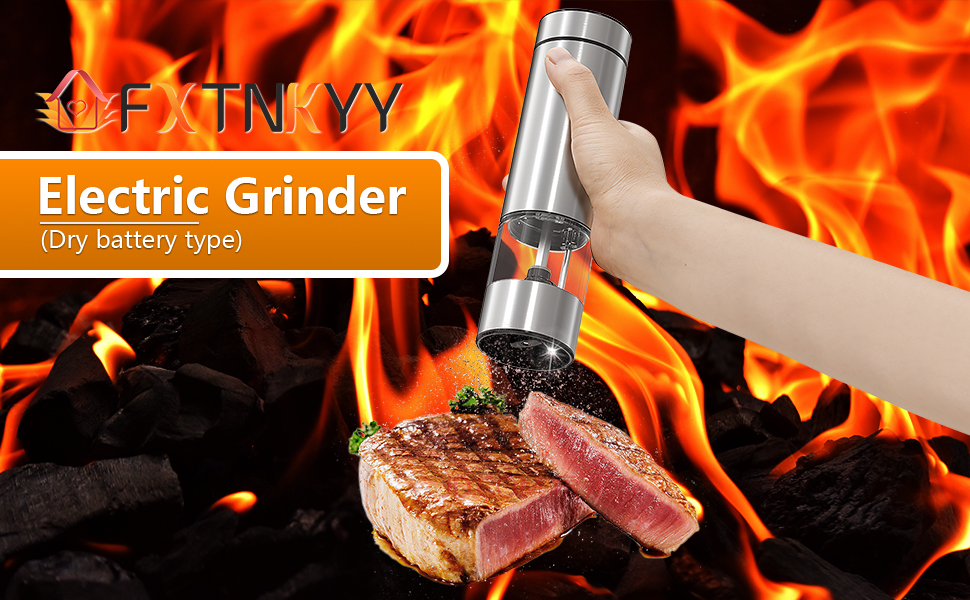 FXTNKYY Electric Grinder, Gravity Salt and Pepper Grinder, Automatic