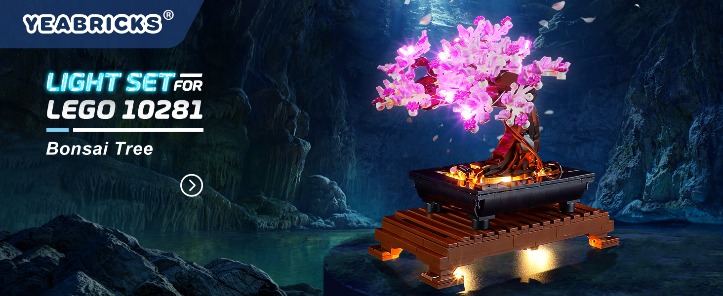 YEABRICKS LED Light Kit for Lego Creator Expert Bonsai