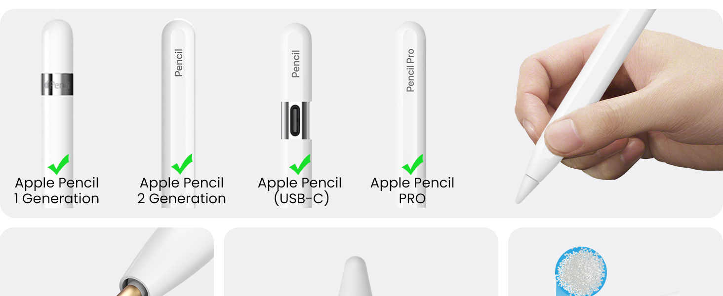 Delidigi 4 Stück Apple Pencil Spitze für Apple Pencil Pro, Apple Pencil 2. Generation/1