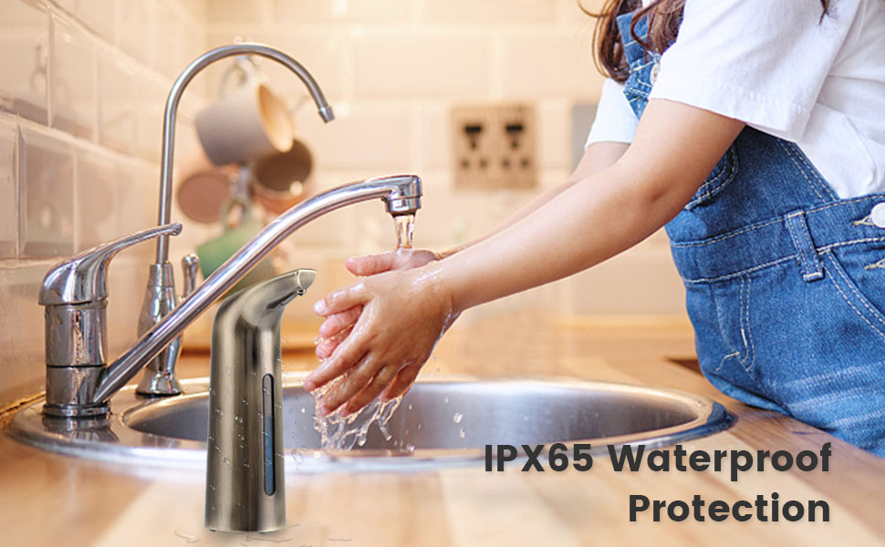 Automatic Soap Dispenser Touchless,400ml Touchless Liquid Soap Dispenser,HandsFree Dish Soap