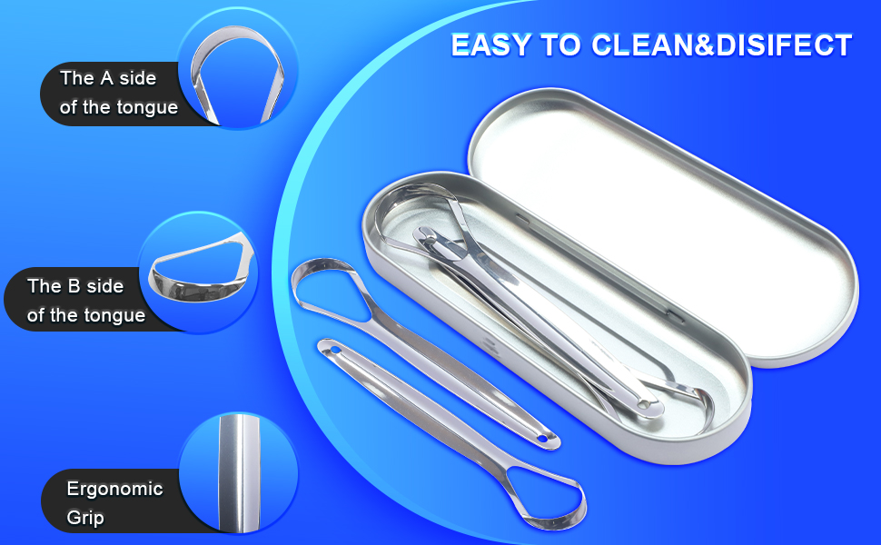 JUIDINTO Tongue Scraper, Clean Tongue Excess Debris and Reduce Bad