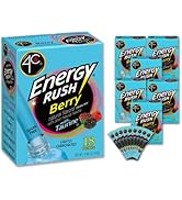 4C Energy Rush Stix, Berry 6 Pack, 18 Count, Single Serve Water Flavoring Packets, Sugar Free wit...