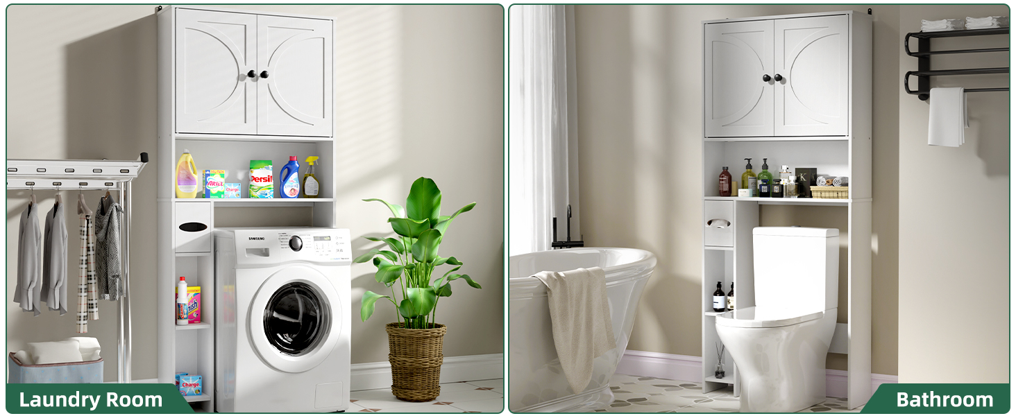 infurnic Over The Toilet Storage Farmhouse Wooden