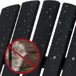 Chaise pliante Adirondack, HDPE All-Weather Folding Adirondack Chair