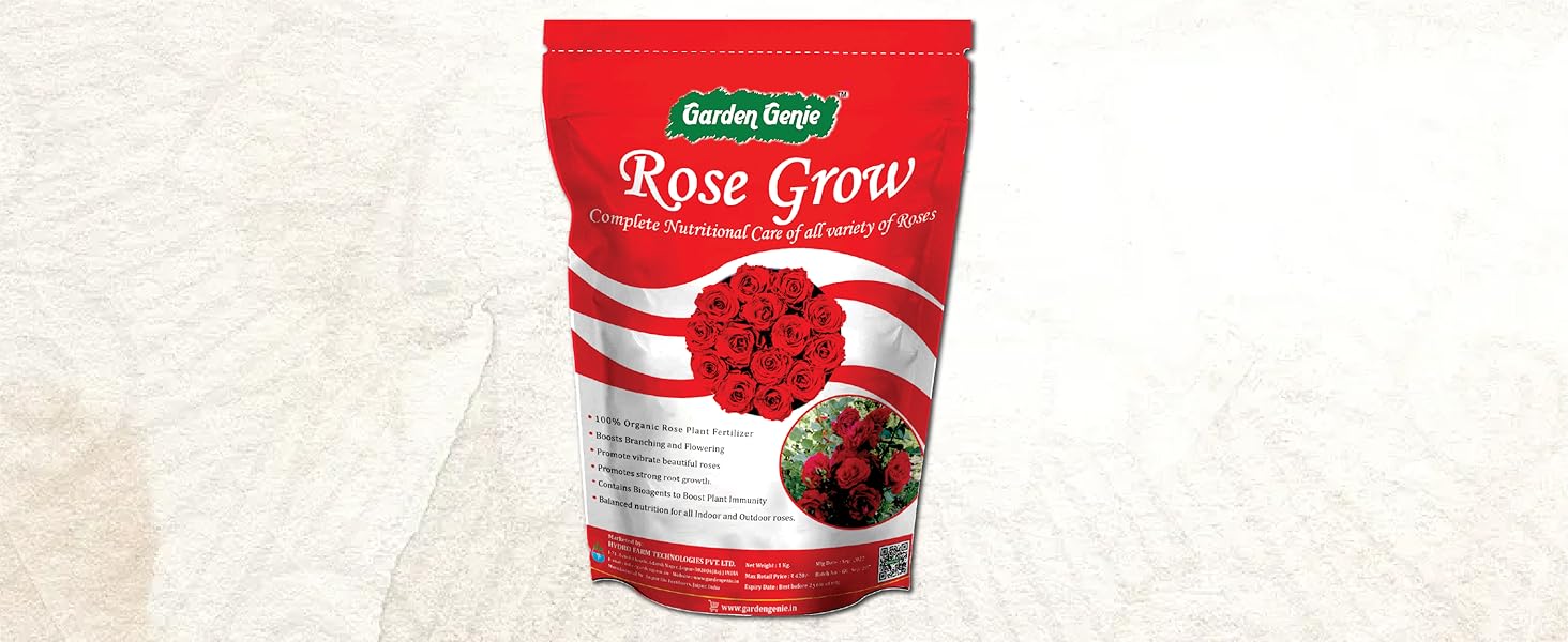 garden genie Organic Rose Grow, Rose Fertilizer For Flowering Plants