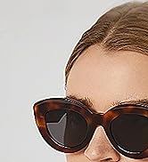 AIEYEZO Oversized Cat Eye Sunglasses for Women Cute Oval Thick Frame Cateye Sun Glasses Chic Retr...